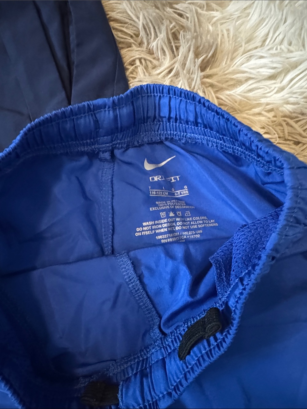 Nike Kids Dri-Fit 7 Small Athletic Shorts Pack — Navy, Royal Blue, Khaki, Aqua - Picture 9 of 11